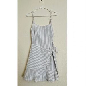 Lumiere White Pin Striped Capri Tie Dress